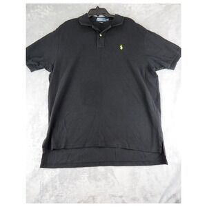 Polo Ralph Lauren Men's ‎ Black Short Sleeve Polo Shirt Big Pony Logo Size XXL